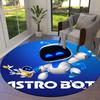 Круглый ковер ASTRO BOT, Ковер для гостиной, спальни, дивана, игровой комнаты, Декор, Нескользящий коврик для пола