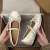 Inner height increase sweet bow shallow mouth single shoes women's new fashion skirt Mary Jane small leather shoes