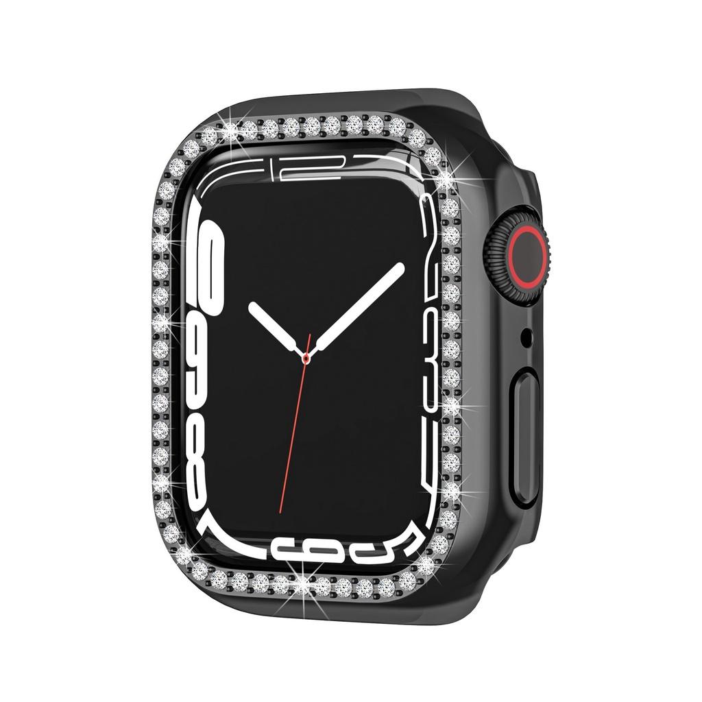 Роскошный защитный чехол-крышка с бриллиантами для Apple Watch Series 7 Gen 41/45 мм