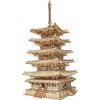 Rolife 3D Wooden Puzzle Gift Children Boys Popular Christmas Five-Story Pagoda Adult Leisure Toy