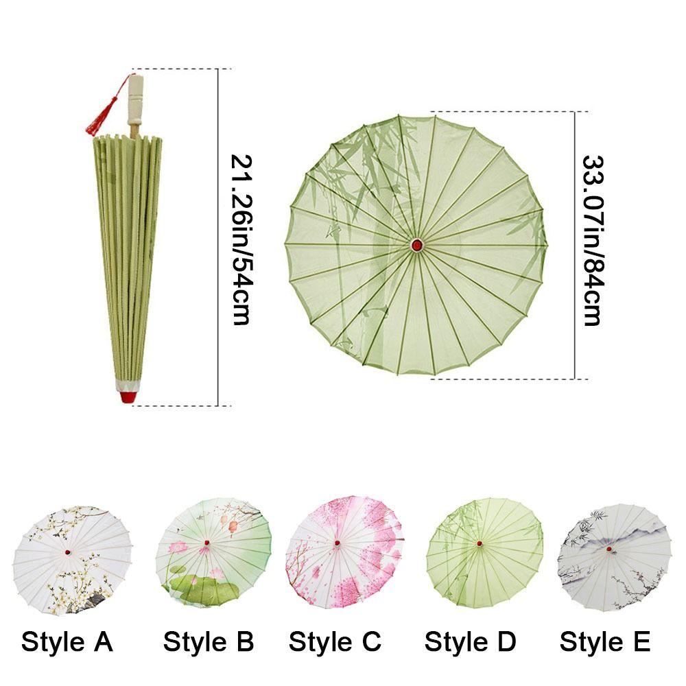 Bamboo Ancient Dance Umbrella Handmade Costume Parasol Oil Paper Umbrella Photograph Prop