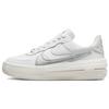 Air Force 1 PLT.AF.ORM White Metallic Silver Women Sneakers Summit-White Sail Wolf-Grey DJ9946-101
