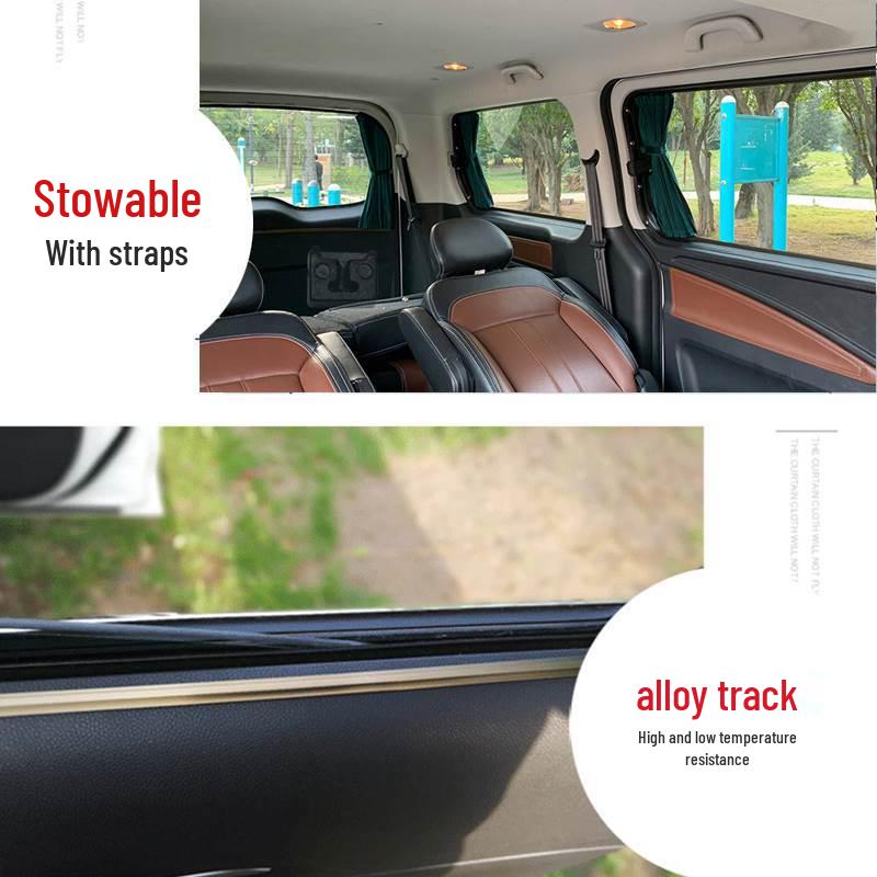 Buick GL8 Mid-term Business Car Curtains with Upper and Lower Guide Rails