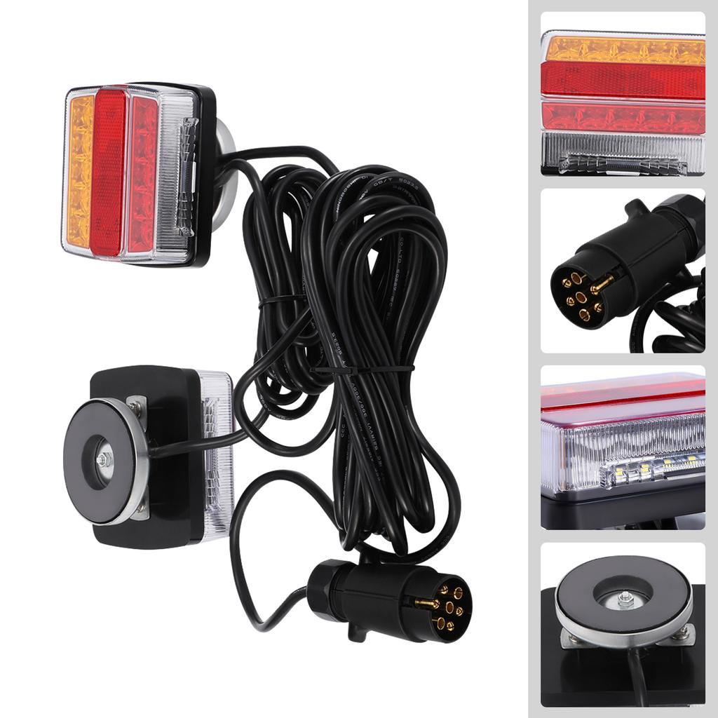 Universal 7 Pin LED Tail Lights for Trucks Trailers Tractors Buses 2835 LED Beads Brake Reverse Turn Signal Lights