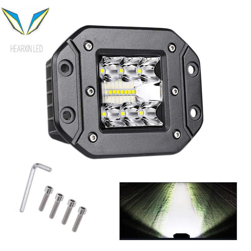 5" 39W Flush Mount LED Work Light Bar Offroad 12V 24V Spot Flood Beam Led Light Bar for Truck Jeep Atv 4x4 Car Fog Lamp