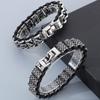 Винтажные мужские кожаные браслеты шириной 14 мм, вращающийся браслет из нержавеющей стали 316L с драконьим звеном, для мужчин, панк-рок, ювелирные изделия