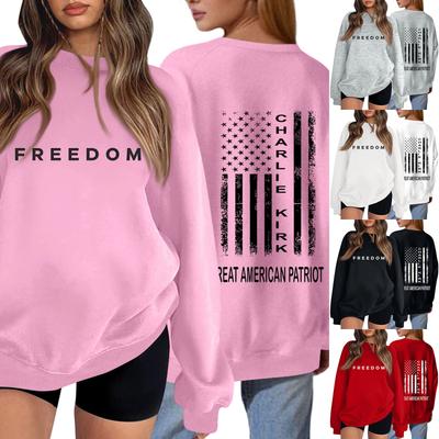 Женские модные топы, повседневные свободные пуловеры в полоску с круглым вырезом и длинными рукавами