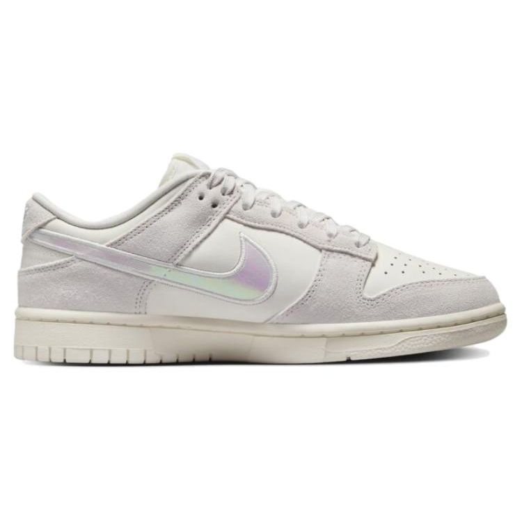 Nike Женские кроссовки Dunk Low Iridescent Swoosh кремового цвета с парусом Siren-Red HF5074-133