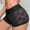 Женские сексуальные кружевные трусы-боксеры с открытой спиной, средней талией, дышащие прозрачные трусики для женщин