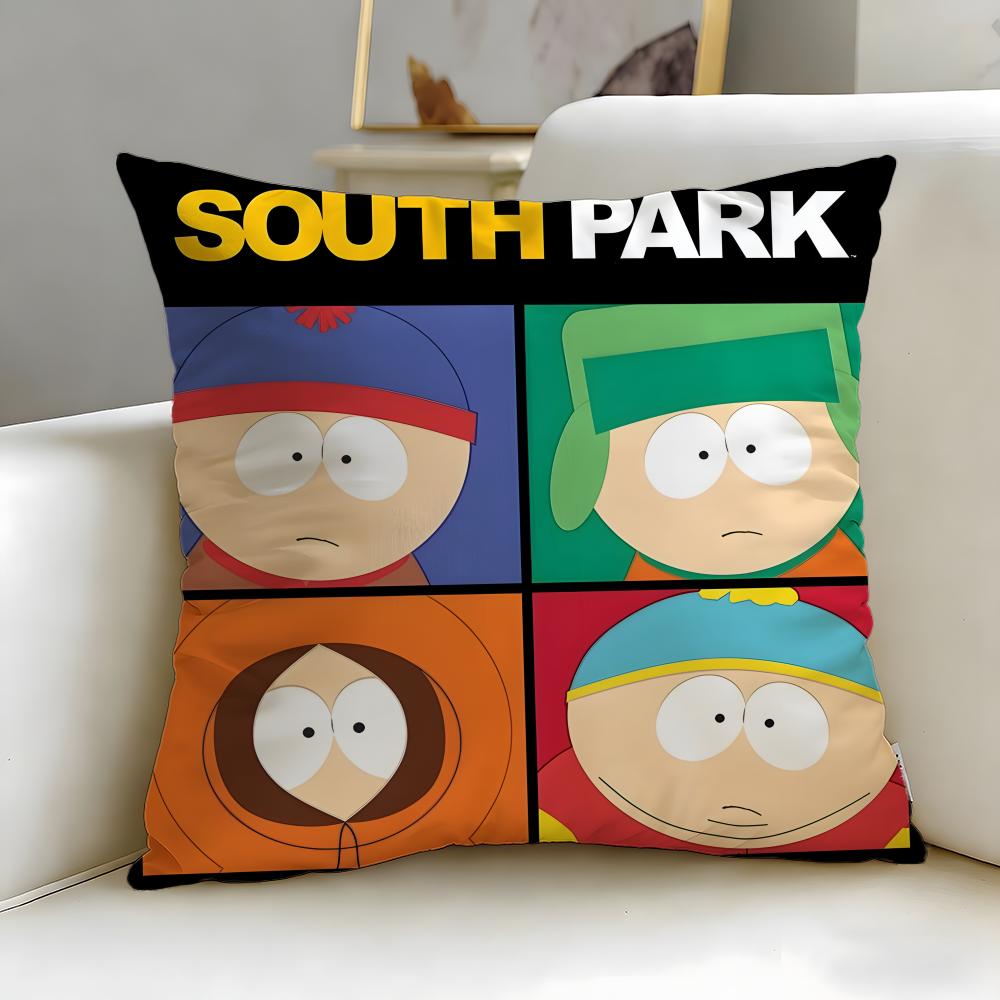 1 шт. Наволочка South Park, Полиэстер, 2D Двусторонняя Печать, Чехол для Подушки с Классическими Мультяшными Персонажами, Декоративная Подушка для Дивана