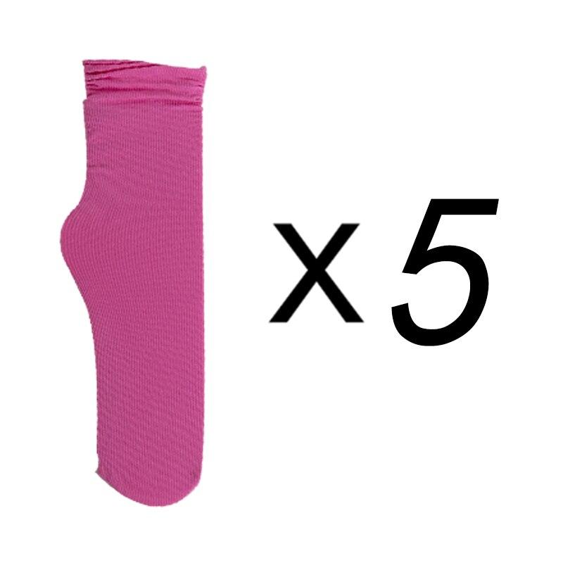 1/5 Pairs Women Ice Thin Loose Socks Calf Tube Socks Summer Purple Knee Nylon Socks Japanese Fashion College Style Solid Color