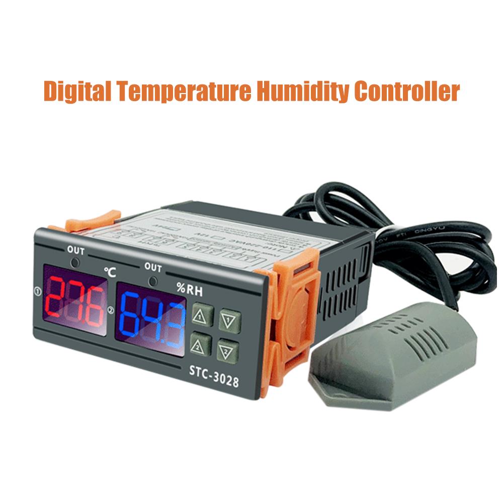 STC 3028 Digital Temperature Humidity Controller Meter Intelligent Thermostat Humidistat Thermometer Hygrometer for