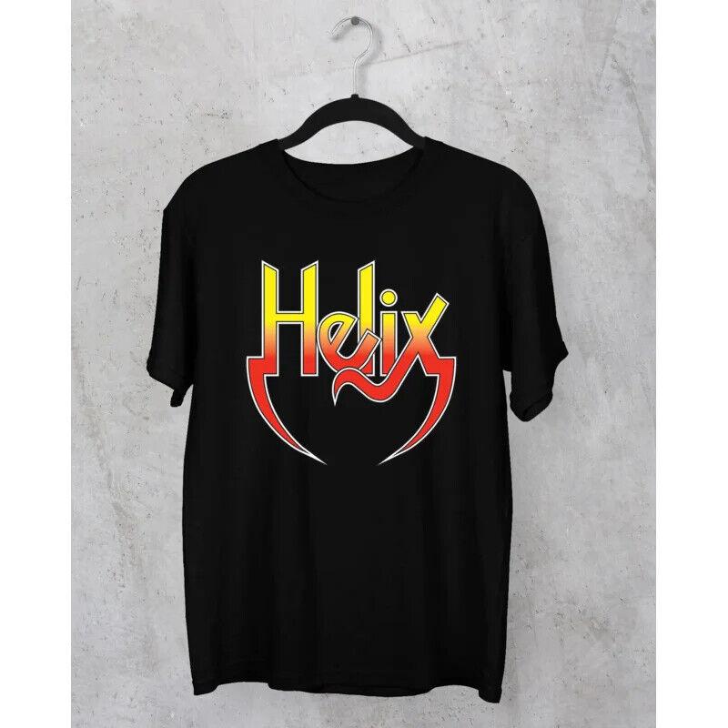 Черная футболка с коротким рукавом рок-группы Helix, все размеры, унисекс