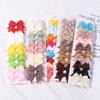 10Pcs/Set New Cute Solid Ribbon Bowknot Hair Clips for Baby Girls Handmade Bows Hairpin Barrettes Headwear Baby Hair Accessories