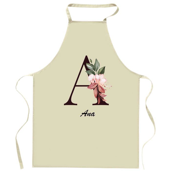 Tablier de cuisine - Ana Lettre - Impression Bretonne - Coton résistant - Fabrication France