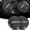 Car Cup Holder Coaster, 2 PCS Carbon Fiber Non-Slip Embedded Coasters, Universal 2.75 Inch Cup Holder ert Coaster Pad, Non-Slip Bottle Pad Embedded