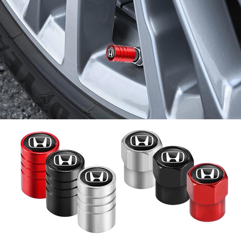 Car Tire Wheel Valve Caps Cover Suede Car Key Chain Ring Keychain For Honda Civic Fit Jazz Accord Pilot CRV Odyssey Passport HRV BRGKL1
