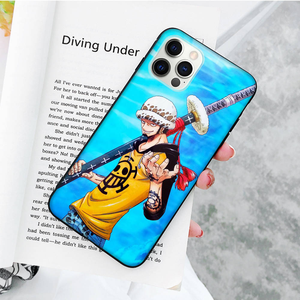 JW60Trafalgar Law черный мягкий чехол для Samsung Note 20 Lite S24 Ultra S23 A03 A05 A06 A11 A71 A15 A16 A13 A24 A25 A33 A52 A53 A50 M55 M35 Plus