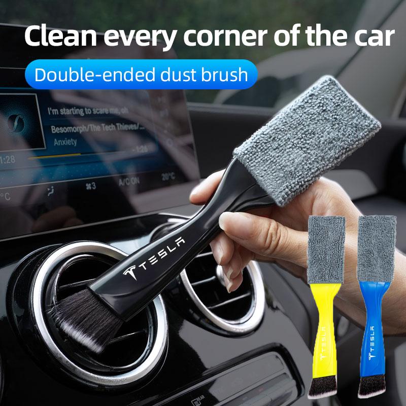 UBFMQ1 Car Air Outlet Cleaning Tool Dust Brush Car Accessories Key For Tesla Y X Model 3 S Roadster Juguete Coil Cybertruck Bonina Kit