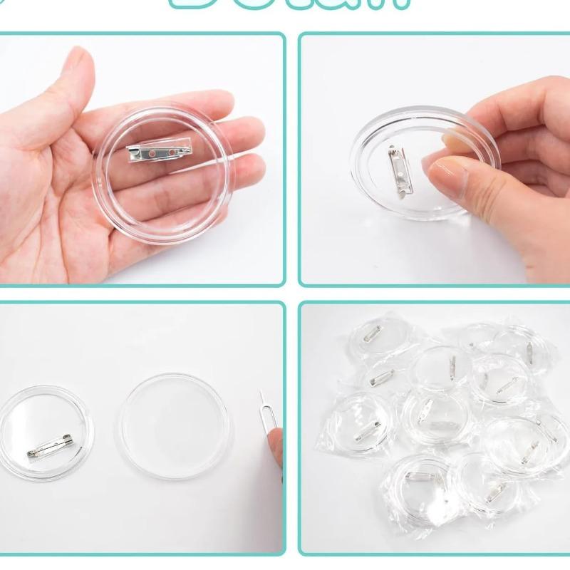 10/30/50 ШТ. Набор для изготовления круглых значков Сделай сам Материалы для значков-пинов для индивидуальных брошей Именных бирок Косплей Мероприятие Вечеринка Материалы для рукоделия