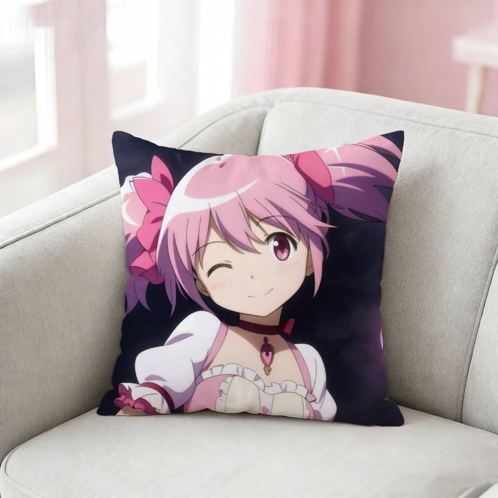 P-Puella M-Magi Madoka M-Magica Pillow Case Pattern Printed Pillowcase For Living Room Sofa Cushion Cover