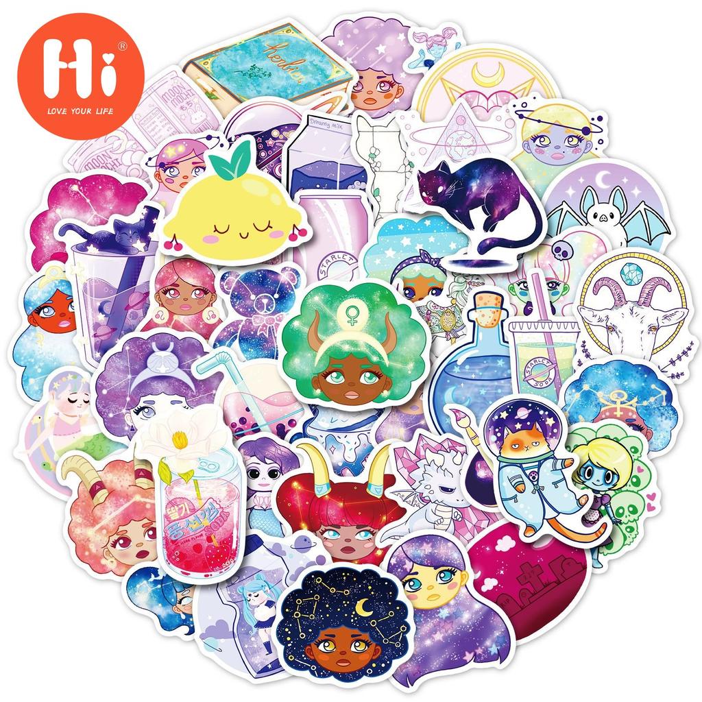 50 Pcs Fantasy Girl Series Stickers New Rena's Magic World Decal