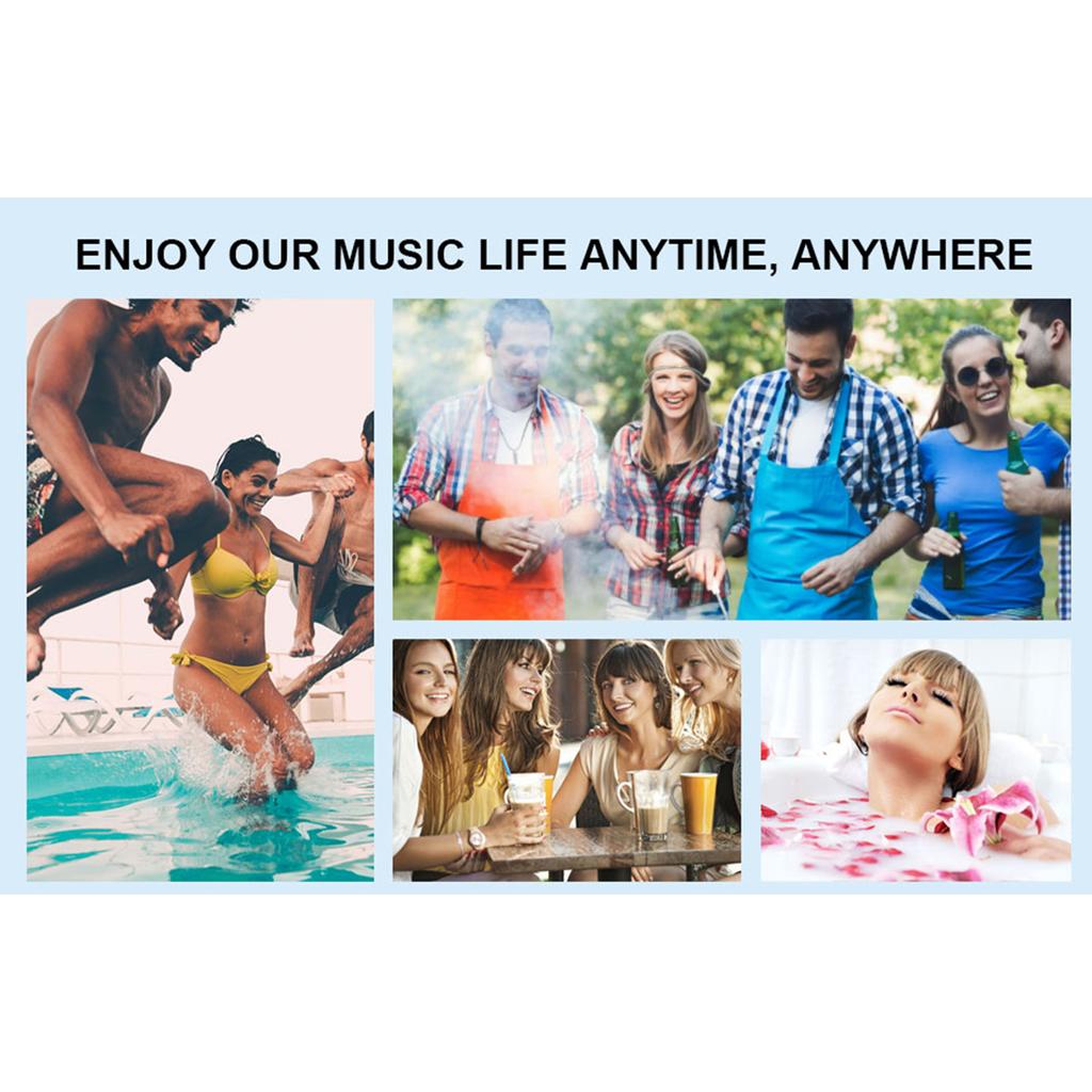 Водонепроницаемый IPX7 BT-динамик для ванной, пылезащищенный, ударопрочный, светодиодный дисплей времени, встроенное FM-радио, мини-динамик