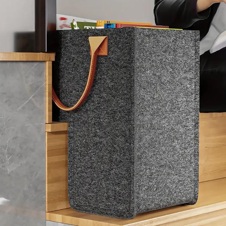 Portable Large Capacity Felt Storage Basket for Wardrobe and Dormitory Organization