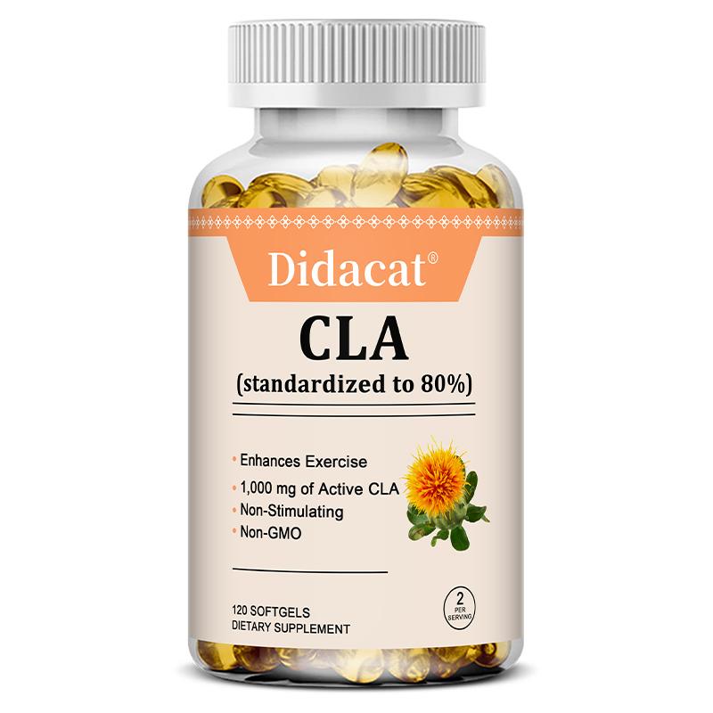 Enhances Exercise 1,000mg Supplements of Active CLA Non-Stimulating-120 Capsules