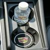 PVC Car Water Coaster Anti-Slip Cup Mat Pad Decoration for Cadillac Escalade Deville Seville XT5 XTS CTS BLS SLS SRX XLR CT5 CT4