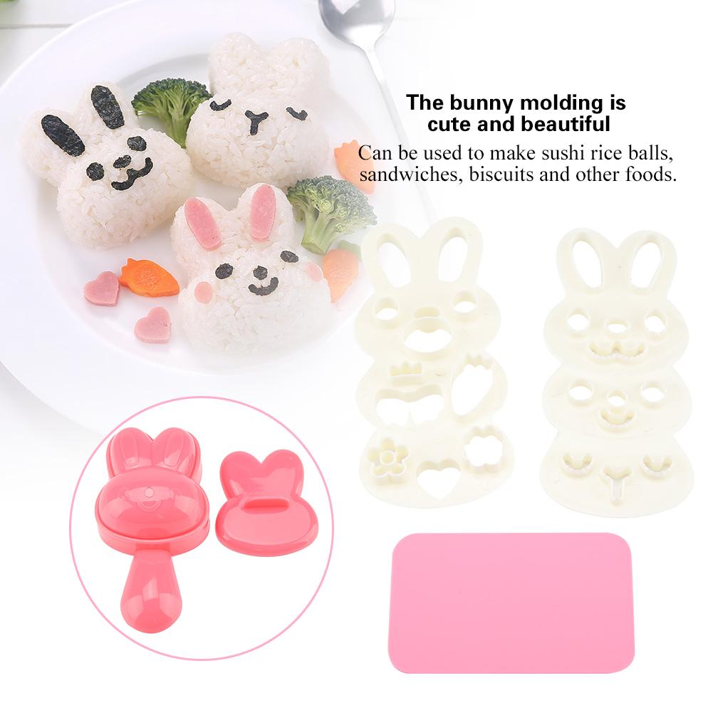 DIY Bunny Shape Food Grade PP Material Sushi Rice Roll Bento Mold Handicraft Rice Roll Mold