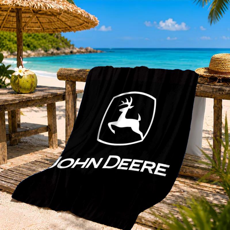 Пляжное полотенце John Deere, Быстросохнущее, Легко ухаживать, Подходит как для фитнеса, так и для пляжного отдыха, Спортивный незаменимый аксессуар
