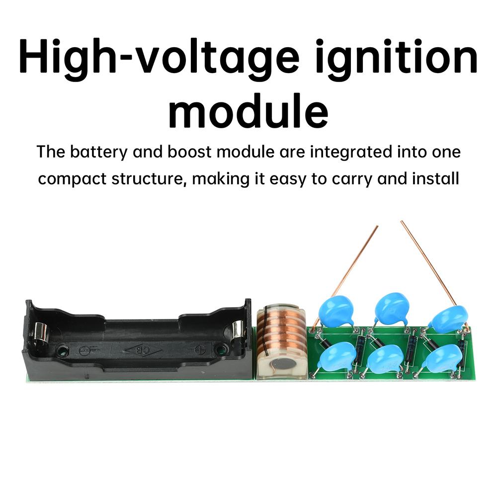 DC 3.7V Boost 40kV Pulse Arc Ignition Module High Voltage Inverter Generator High Voltage Igniter with Battery Holder