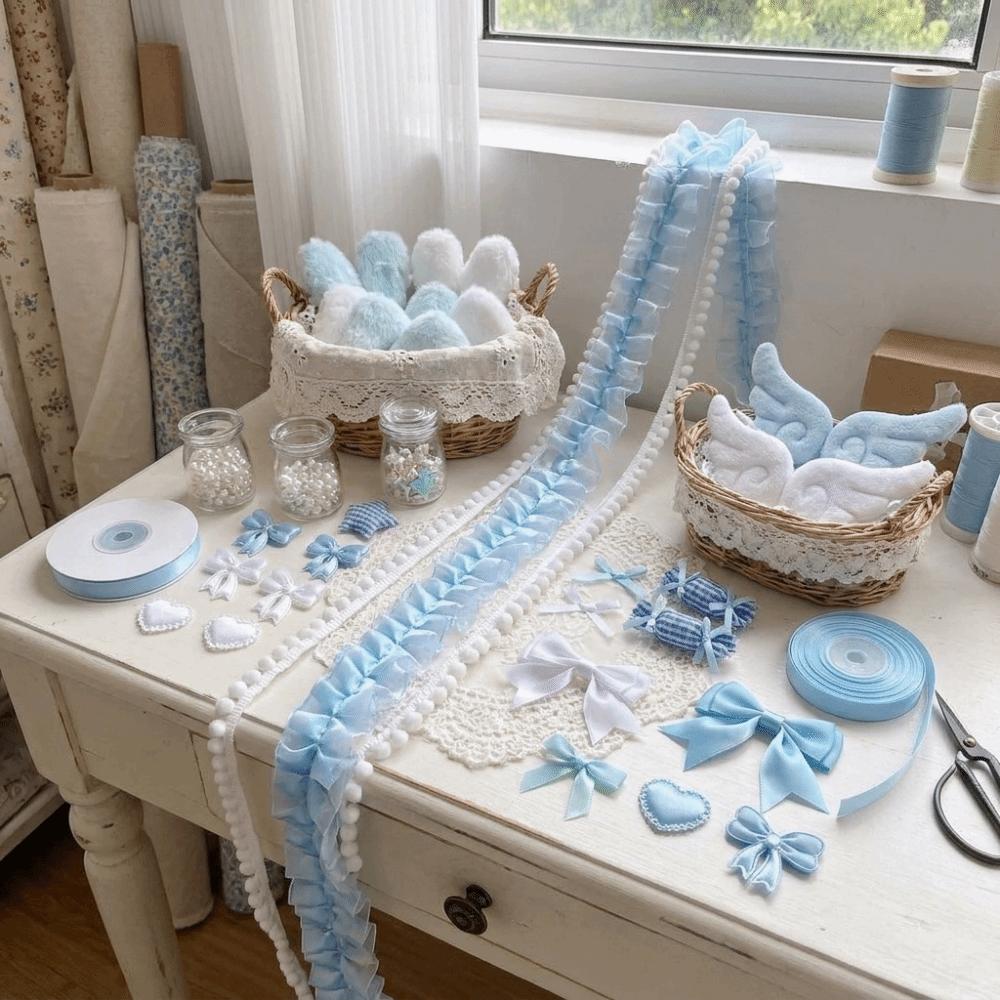 Sweet Girly Handmade Ita Bag Ornaments Lace Ribbon Bag Accessories Sweet DIY Decor Kit Doll Decor