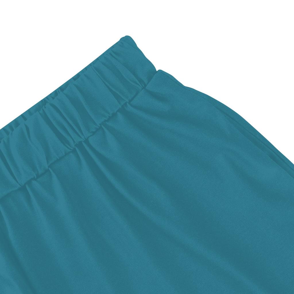 Женский спортивный костюм с V-образным вырезом и коротким рукавом, свободные брюки