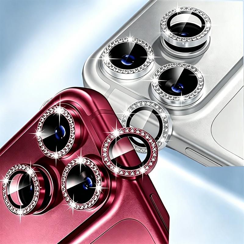 Bling Glitter Diamond Camera Lens Protector Film For IPhone Ultra 18 Fold 17 Pro Max 16 15 14 Plus 13 12 11 Tempered Glass Cover 4