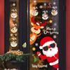 PVC Christmas Window Glass Stickers DIY Removable Santa Claus Decal Handmade Self-adhesive Snowflake Wall Stickers New Year