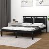 VidaXL Bed Frames Black Solid Wood 200x200 Cm 3105559
