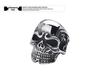 Stainless Steel Skull Men's Punk Ring - European & American Hand-Polished Jewelry