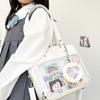 Harajuku Itabag Girls PU Transparent Bag School Student Handbags Ita Bag Tote JK Uniform Shoulder Crossbody Bag