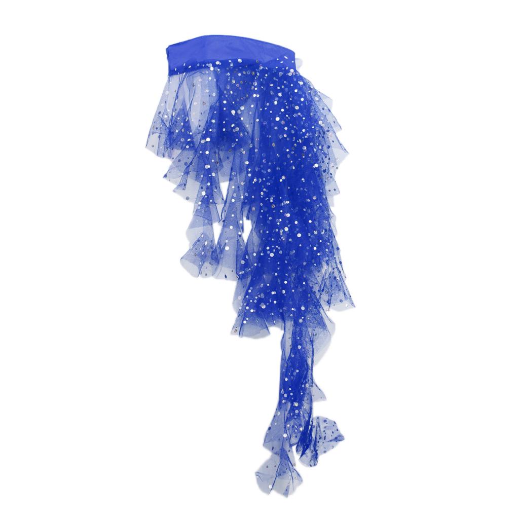 Лисохвост, шифон с блестками, танец живота, хип-шарф, сетчатая юбка, костюмы для танца на пилоне, фиолетовый