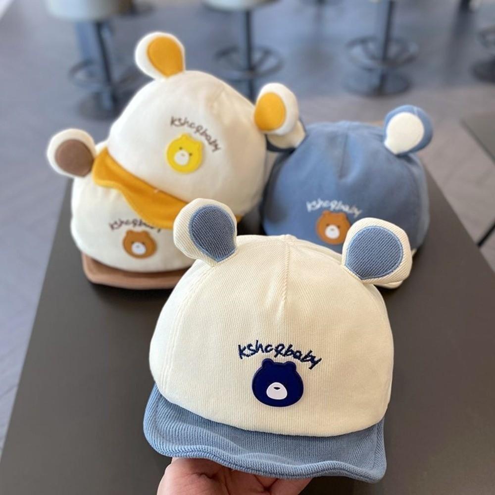 with Ears Baby Baseball Cap Cartoon Bear Infant Peaked Hat Comfortable Sun Hat For Boys Girls