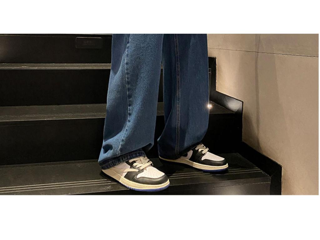 Мужские джинсы American Retro Wide-Leg — модные, свободные, прямого кроя для весны и осени