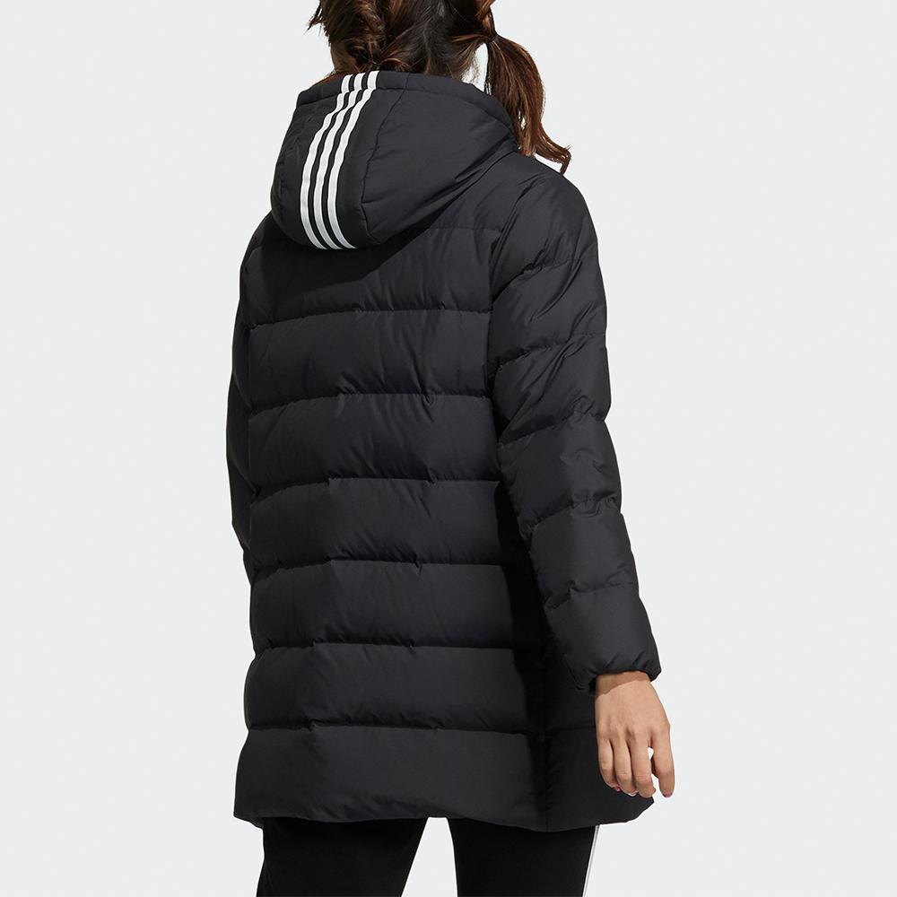 adidas Женская повседневная зимняя пуховая куртка с капюшоном Neo Черная HF0499
