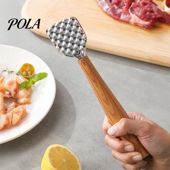 Нержавеющий Молоток для мяса, Размягчитель мяса, с Эргономичной деревянной ручкой, Нескользящий захват, Стальная ручка, Молоток, Стальной кулак-образный молоток, Кухня