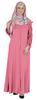 Bimba Islamic Clothes For Women Long Dress With Printed Hijab Scarf Rayon Abaya Maxi Front Button Muslim
