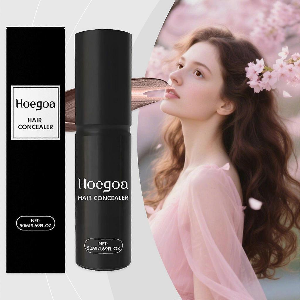 Hoegoa Dark Brown Hair Concealer Cream Disposable Touch-Up Pen With Comb Temporary Hair Coloring Tool