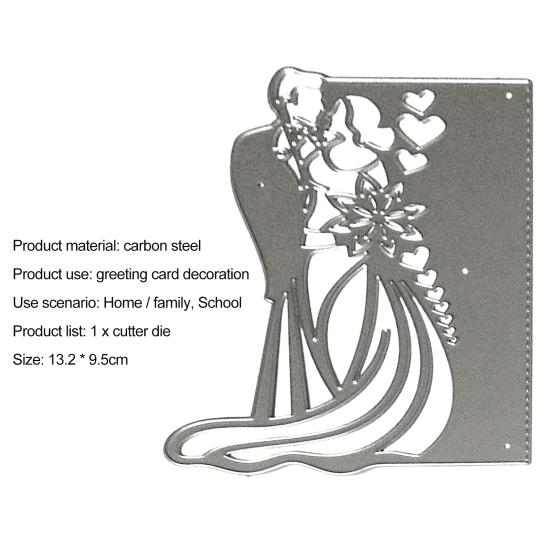 Режущий штамп Прочный Легкий в использовании Многоразовый Ажурный Свадебная пара Скрапбук DIY Шаблон для тиснения для подарка