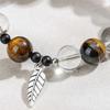 Xiaohongshu Natural White Crystal & Yellow Tiger Eye Agarwood Hand String