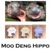 Moo Deng Tiny Baby Hippo Star Thailand Cute Pygmy Hippo Unisex Men Women Kid T-Shirt Print Short Sleeve Round Neck